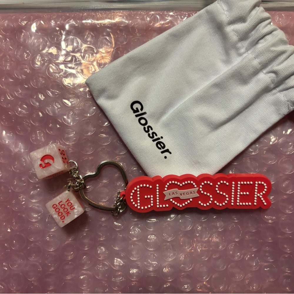 Glossier Las Vegas keychain